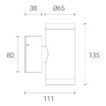 4lite Outdoor Up Down Light Fixture, 2 Pack - Image 3