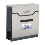 Phoenix Estilo Top Loading Letter Box MB0125KS in Stainless Steel with Key Lock