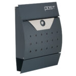 Phoenix Estilo Front Loading Letter Box MB0122KA in Graphite Grey with Key Lock