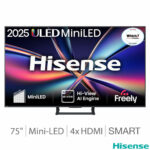 Hisense 75E8QTUK 75 Inch Mini LED HD Smart TV