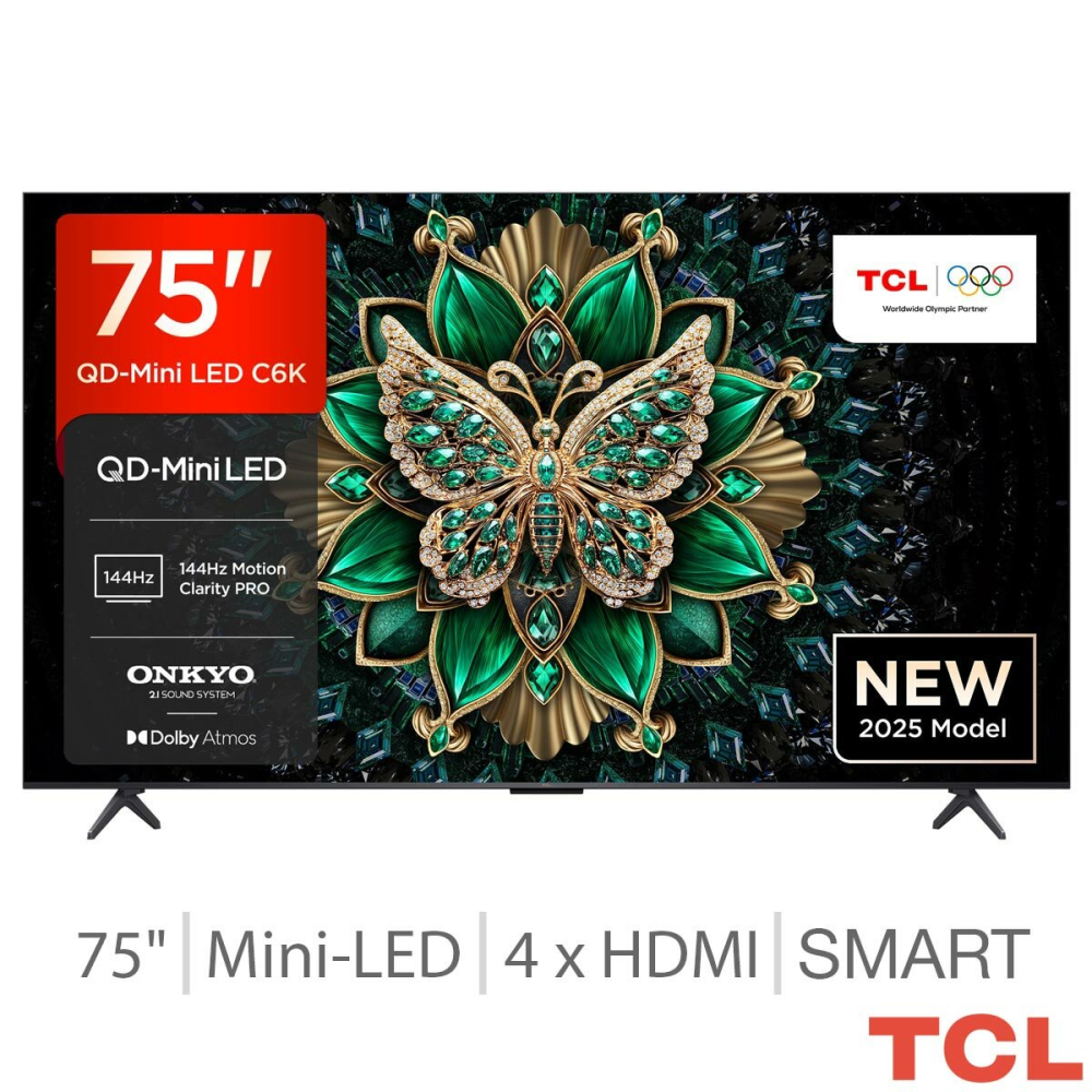 TCL 75C6K 75 Inch Mini LED Smart TV