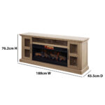 Tresanti Nottingham Media Mantel with ClassicFlame CoolGlow 2-in-1 Electric Fireplace & Fan - Image 2