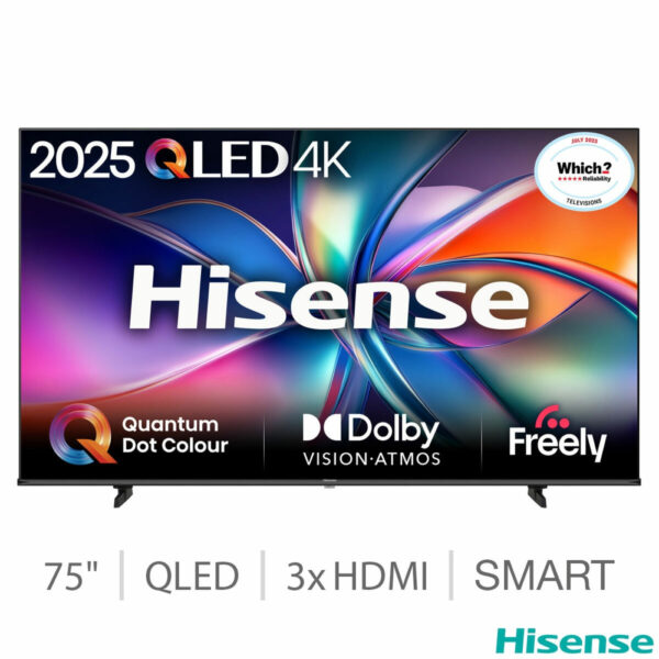 Hisense 75E7QTUK 75 Inch QLED HD Smart TV