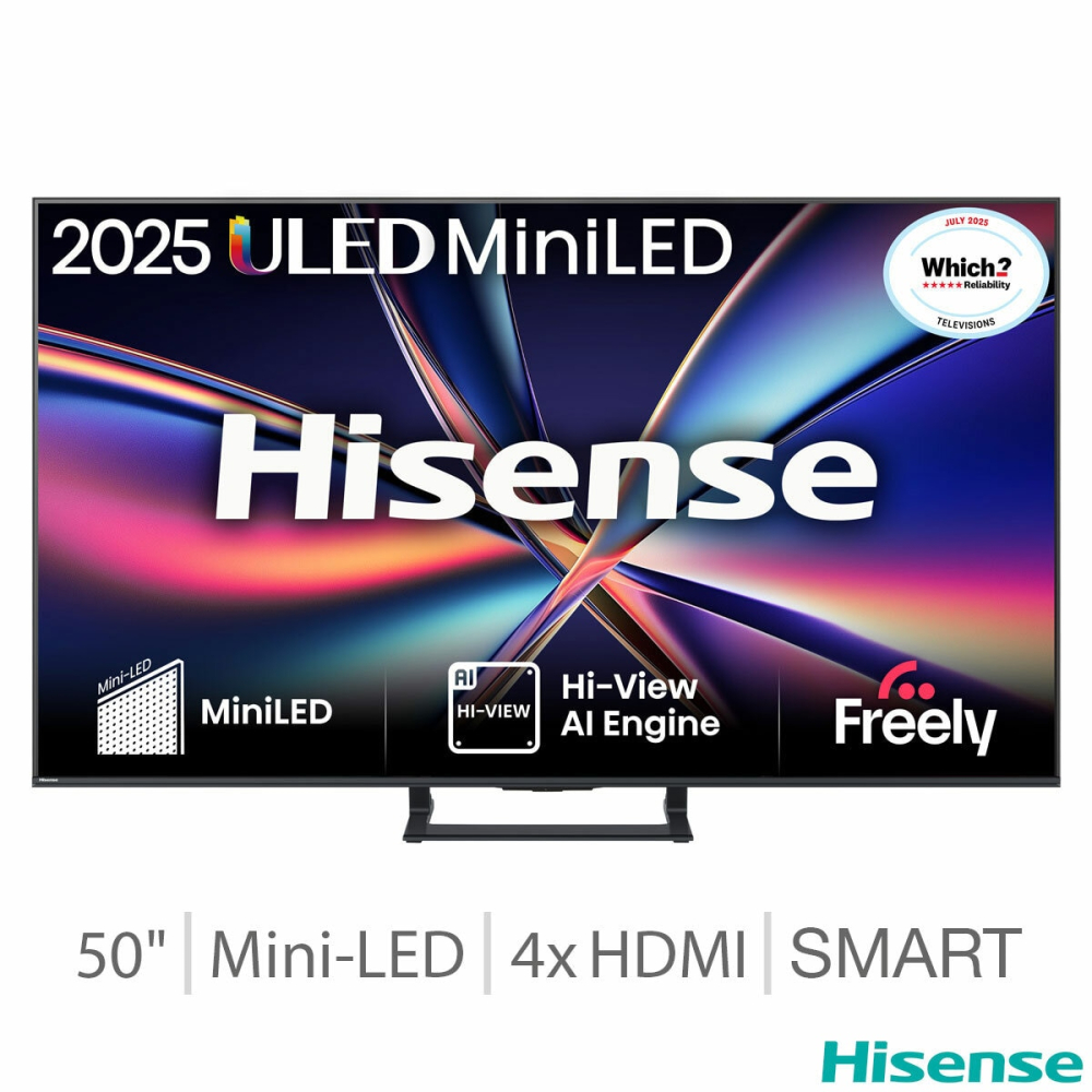 Hisense 50E8QTUK 50 Inch Mini LED HD Smart TV