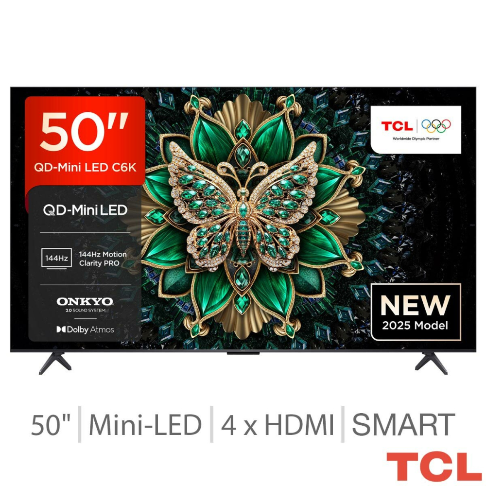 TCL 50C6K 50 Inch Mini LED Smart TV