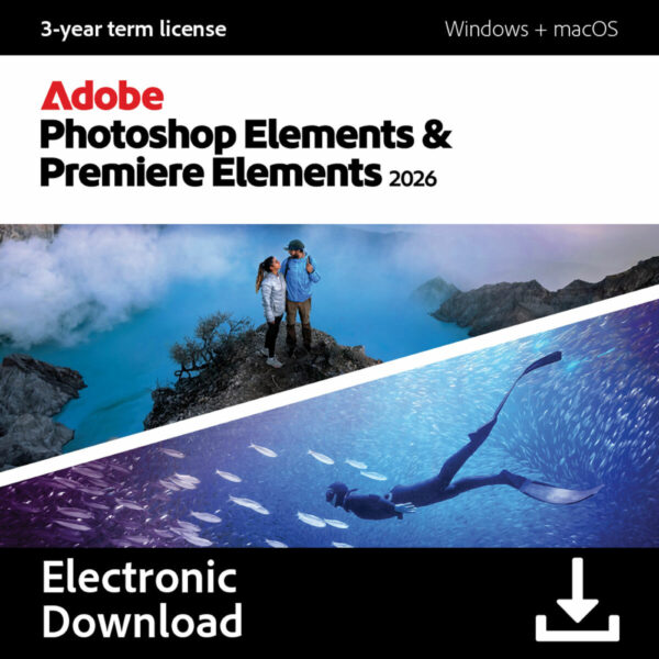 Adobe Photoshop Elements & Premiere Elements 2026 3 Years (Digital Download)