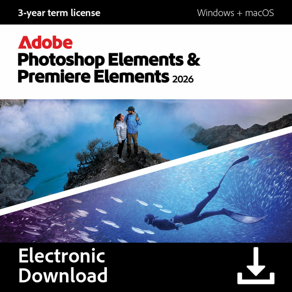 Adobe Photoshop Elements & Premiere Elements 2026 3 Years (Digital Download)