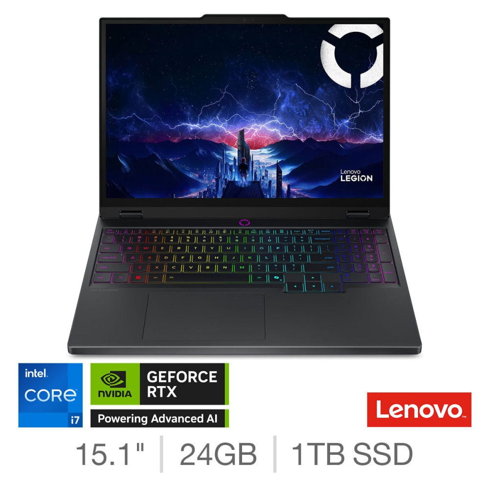 Lenovo Legion 5, Intel Core i7, 24GB RAM, 1TB SSD, NVIDIA GeForce RTX 5070, 15.1 Inch, Gaming Laptop, 83LY00A5UK