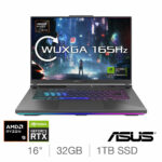 ASUS ROG Strix G16, AMD Ryzen 9, 32GB RAM, 1TB SSD, NVIDIA GeForce RTX 5060, 16 Inch Gaming Laptop, G614PM-RV015W