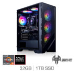 AWD-IT Forge 5 XT, AMD Ryzen 5, 32GB RAM, 1TB SSD, AMD Radeon RX 9070XT, Gaming Desktop PC