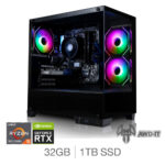 AWD-IT Charger, AMD Ryzen 5, 32GB RAM, 1TB SSD, NVIDIA GeForce RTX 5060 Ti, Gaming Desktop PC