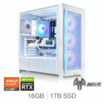 AWD-IT Frame 5, AMD Ryzen 5, 16GB RAM, 1TB SSD, NVIDIA GeForce RTX 5060, Gaming Desktop PC