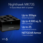 Netgear Nighthawk MK73S Dual-Band WiFi 6 Mesh System, 3Gbps, Router and 2 Satellites MK73S-100EUS - Image 2