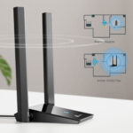 TP-Link Archer AX75E Tri-Band WiFi 6E Router, 5.4Gbps, AXE5400 + TP-Link Archer TX20U Dual Antennas High Gain Wireless USB Adapter, AX1800 - Image 5