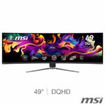 MSI MPG 491CQP DQHD 144Hz QD-OLED Curved Gaming Monitor, 9S6-3FA84T-003