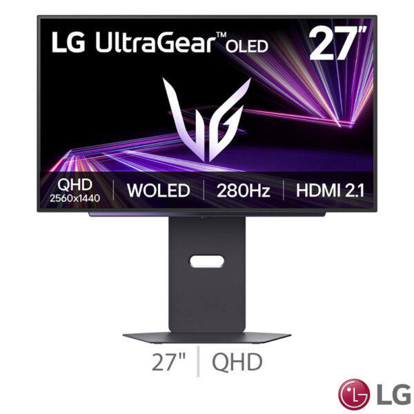 LG UltraGear 27 Inch QHD 280Hz OLED Gaming Monitor, 27GX700A-B