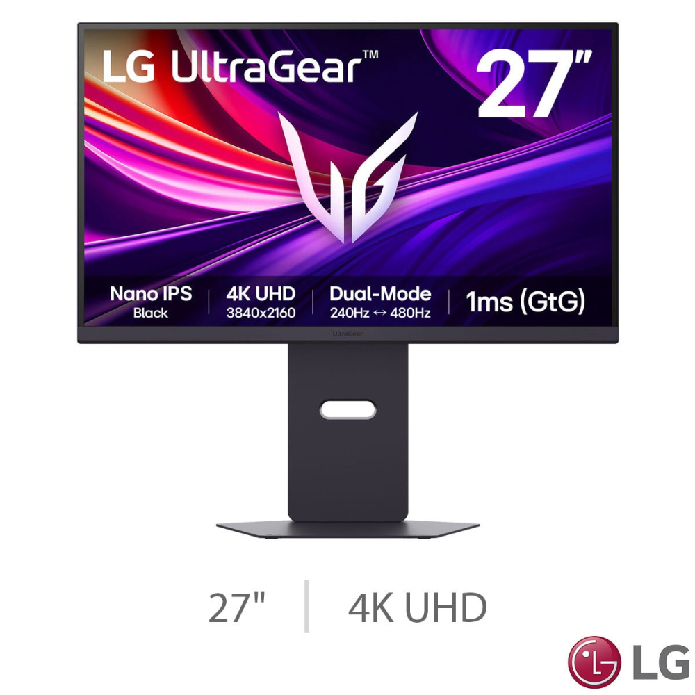 LG UltraGear 27 Inch 4K Ultra HD 240Hz IPS Gaming Monitor, 27G850A-B