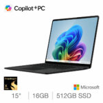 Microsoft Surface Laptop 7 Copilot+ PC, Snapdragon X Elite, 16GB RAM, 512GB SSD, 15 Inch Laptop, ZHH-00029