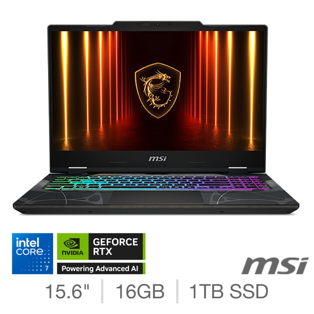 MSI Cyborg 15 B2RW, Intel Core 7, 16GB RAM, 1TB SSD, NVIDIA GeForce RTX 5060, 15.6 Inch Gaming Laptop, 9S7-15Q342-020