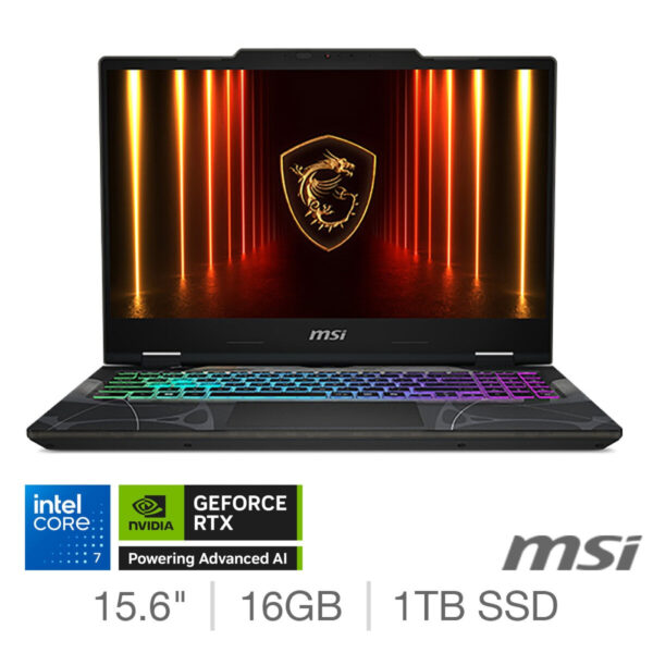 MSI Cyborg 15 B2RW, Intel Core 7, 16GB RAM, 1TB SSD, NVIDIA GeForce RTX 5050, 15.6 Inch Gaming Laptop, 9S7-15Q342-021