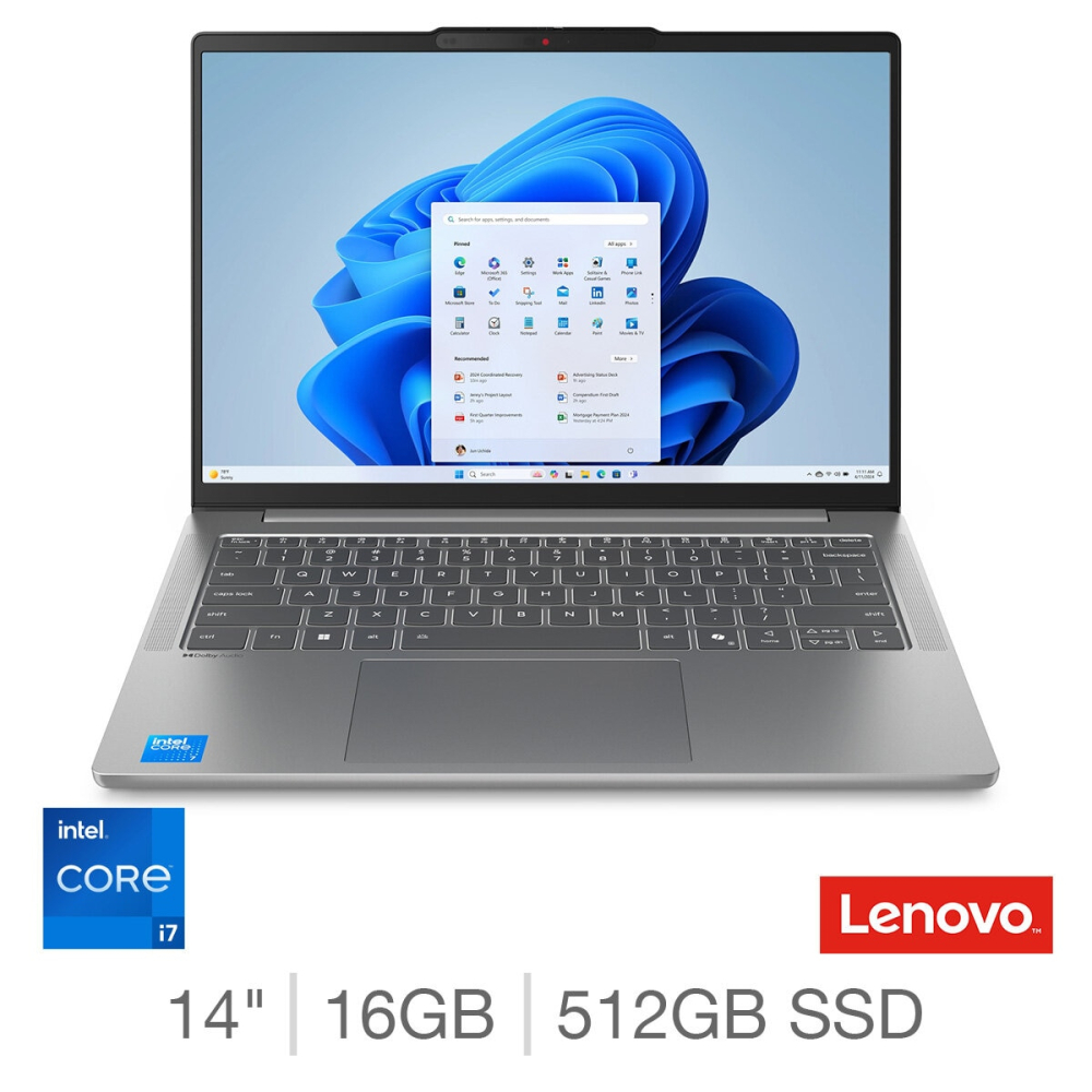 Lenovo IdeaPad Slim 5, Intel Core i7, 16GB RAM, 512GB SSD, 14 Inch Laptop, 83HR00BGUK