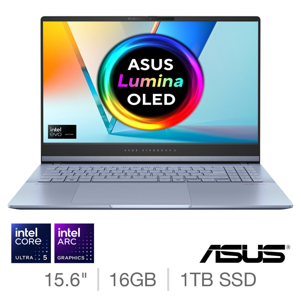 ASUS Vivobook S, Intel Core Ultra 5, 16GB RAM, 1TB SSD, 15.6 Inch OLED Laptop, S5506MA-MA006W