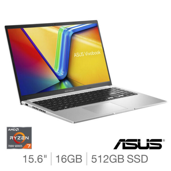 ASUS Vivobook, AMD Ryzen 7, 16GB RAM, 512GB SSD, 15.6 Inch Laptop, M1502YA-NJ033W