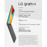 LG gram, Intel Core i5, 16GB RAM, 256GB SSD, 14 Inch Laptop, 14Z90RU-G.AP52A1 - Image 2