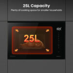 Hisense Hi6 BlackLine BIM325GI63DBGUK Built-In 25L Microwave with Grill, in Jet Black - Image 2