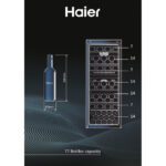 Haier HWS77GDAU1 77 Bottle Dual Zone Wine Cooler, G Rating in Black - Image 5