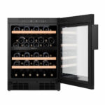 Hisense RW3N122GSLF, 46 Bottle Freestanding, Dual Zone Wine Cooler in Black - Image 3