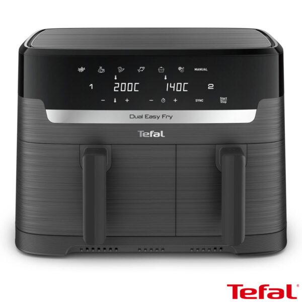 Tefal Easy Fry Essential Dual Air Fryer 8.3L, EY901HG