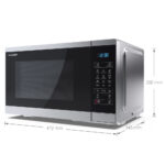 Sharp 25 Litre 900W Digital Microwave with 1000W Grill, YC-MG252AU-S - Image 2