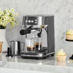 Sage Bambino Plus Pump Espresso Coffee Machine in Black Stainless Steel, SES500BST - Image 2