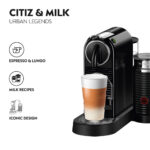 Nespresso by De'Longhi Citiz Capsule Coffee Machine & Aeroccino Milk Frother, Black - Image 4