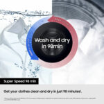 Samsung Series 9 Large Capacity WD18DB8995BZT1 18kg / 11kg Washer Dryer, A Rated in Dark Steel - Image 4