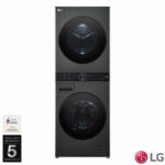 LG WT1210BBTN1, 12kg/10kg, 1400rpm, WashTower Rated in A/A+++ in Black Steel