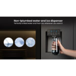 Hisense RF728N4SBFE, French Door Fridge Freezer, E Rated in Black - Image 3
