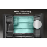Hisense RF728N4SBFE, French Door Fridge Freezer, E Rated in Black - Image 4