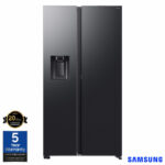Samsung Bespoke RS80F66KBFEU Side by Side Fridge Freezer, B Rated in Black