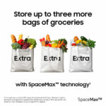 Samsung Series 6, SpaceMax RS70F64KETEU 640L Side by Side Fridge Freezer, E Rated in Silver - Image 5