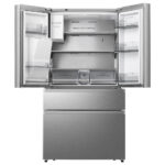 Hisense RF728N4SASE, Multi Door Fridge Freezer with Non Plumbed Water and Ice Dispenser, E Rated in Stainless Steel - Image 4