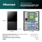 Hisense RQ5X560SFLEF, Multi Door Fridge Freezer, E Rated in Black - Image 3