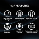 Hisense RQ5X560SFLEF, Multi Door Fridge Freezer, E Rated in Black - Image 4