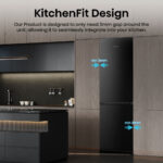 Hisense RB5K330GSFC KitchenFit Fridge Freezer, C Rated in Black Steel - Image 2