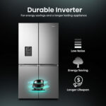 Hisense RQ758N4SWSE, Pureflat Multi Door Fridge Freezer, E Rated in Silver - Image 4