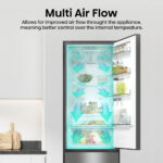 Hisense RM469N4ACDUK Fridge Freezer, D Rated in Stainless Steel - Image 5