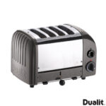 Dualit 4 Slot Classic Toaster With Sandwich Cage, Metallic Charcoal 40593