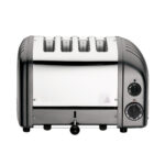 Dualit 4 Slot Classic Toaster With Sandwich Cage, Metallic Charcoal 40593 - Image 2