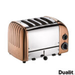 Dualit 4 Slot Classic Toaster With Sandwich Cage in Copper Spray Finish, 40597
